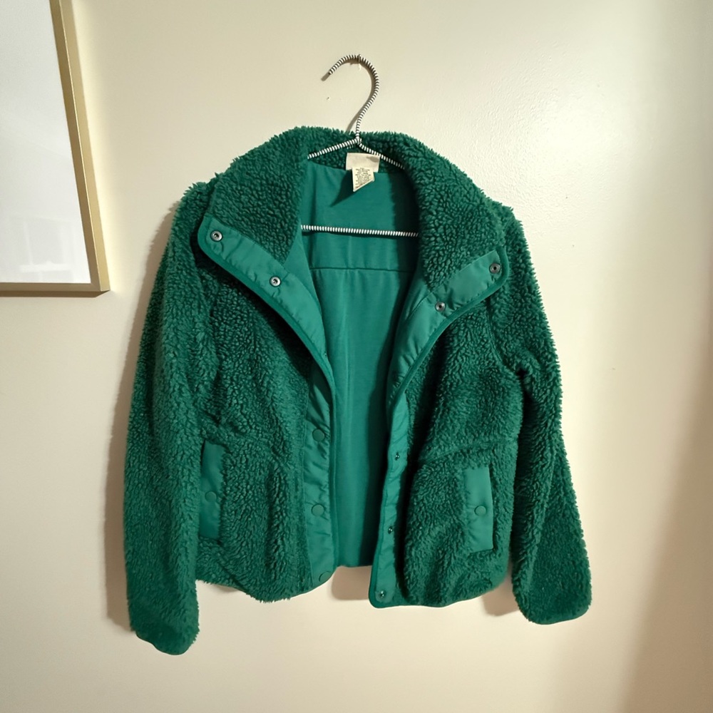 LL  Bean Sherpa Jacket in Emerald Green